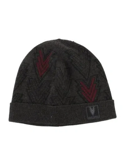 Pre-owned Louis Vuitton Patterned Beanie In Gray