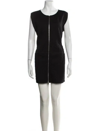 Pre-owned Louis Vuitton Patterned Mini Dress In Black