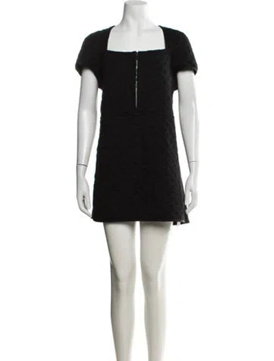 Pre-owned Louis Vuitton Patterned Mini Dress In Black