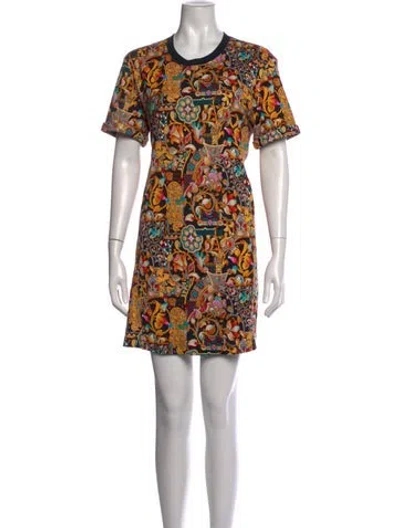 Pre-owned Louis Vuitton Patterned Mini Dress In Black