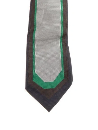 Pre-owned Louis Vuitton Patterned Silk Tie In Blue