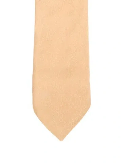 Pre-owned Louis Vuitton Patterned Silk Tie In Neutral