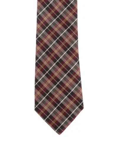 Pre-owned Louis Vuitton Patterned Silk Tie In Red
