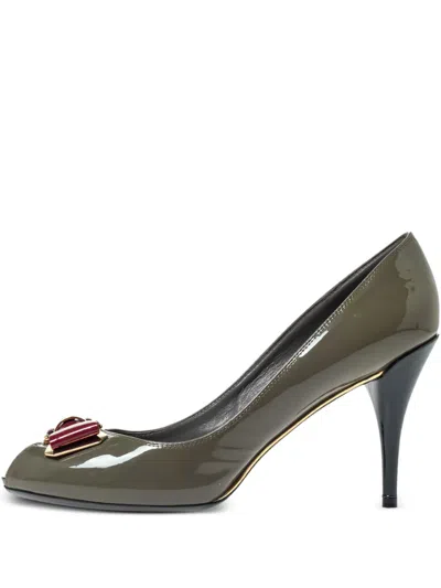 Pre-owned Louis Vuitton Peep-toe Patent Pumps