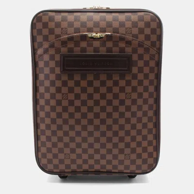 Pre-owned Louis Vuitton Pegas 45 Travel Bag Suitcase Damier Leather Ebene