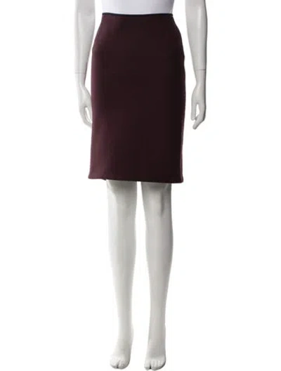 Pre-owned Louis Vuitton Pencil Knee-length Skirt In Burgundy