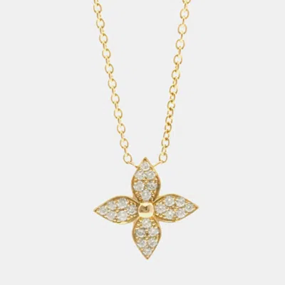 Pre-owned Louis Vuitton Pendant Star Blossom Diamond Pink Gold 18k Diamond Pendant Necklace Pink Gold