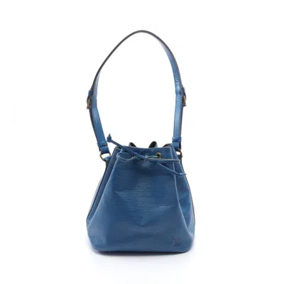 Pre-owned Louis Vuitton Peti Noe Epi Toledo Shoulder Bag Leather Blue