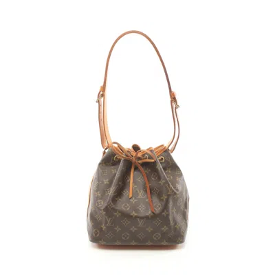 Pre-owned Louis Vuitton Peti Noe Monogram Shoulder Bag Pvc Leather Brown