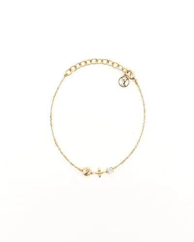 Pre-owned Louis Vuitton Petit Louis Bracelet In Gold