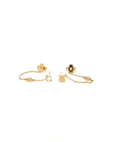 Pre-owned Louis Vuitton Petit Louis Earrings In Yellow