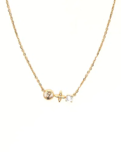 Pre-owned Louis Vuitton Petit Louis Necklace In Gold