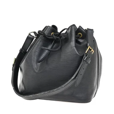 Pre-owned Louis Vuitton Petit Noé Black Leather Shoulder Bag ()