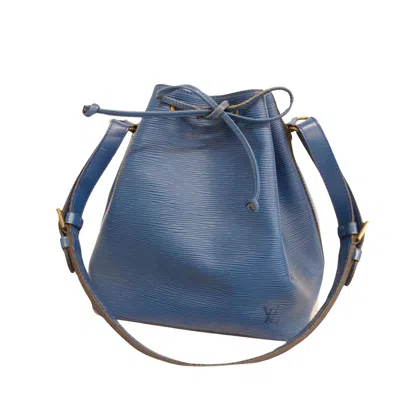 Pre-owned Louis Vuitton Petit Noé Blue Canvas Shopper Bag ()