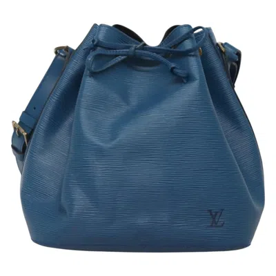 Pre-owned Louis Vuitton Petit Noé Blue Leather Shoulder Bag ()