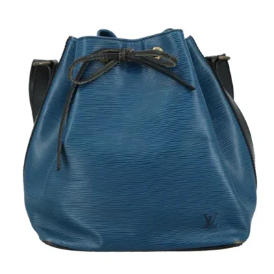 Pre-owned Louis Vuitton Petit Noé Blue Leather Shoulder Bag ()