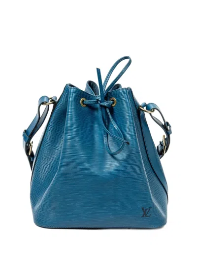 Pre-owned Louis Vuitton Petit Noé Bucket Bag In Blue