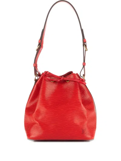 Pre-owned Louis Vuitton Petit Noé Bucket Bag In Red