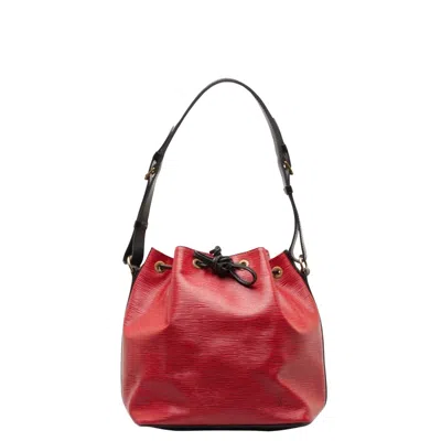 Pre-owned Louis Vuitton Petit Noé Leather Shopper Bag () In Red