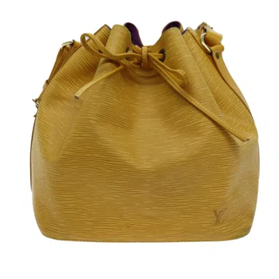 Pre-owned Louis Vuitton Petit Noé Leather Shoulder Bag () In Yellow
