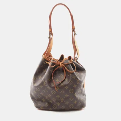 Pre-owned Louis Vuitton Petit Noe Monogram In Brown