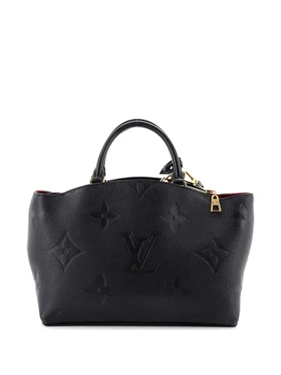 Pre-owned Louis Vuitton Petit Palais Handbag Monogram Empreinte Giant Satchel In Black