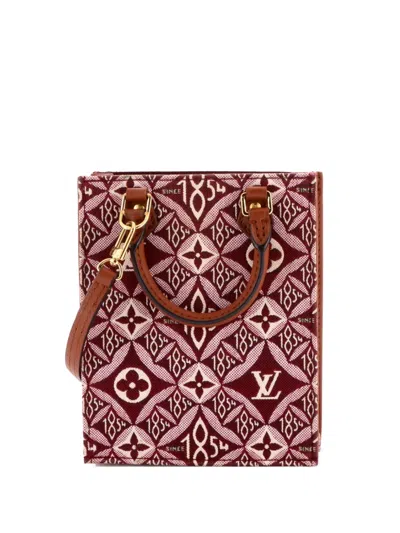 Pre-owned Louis Vuitton Petit Sac Plat Bag Limited Edition Since 1854 Monogram Jacquard Crossbody Bag In Brown