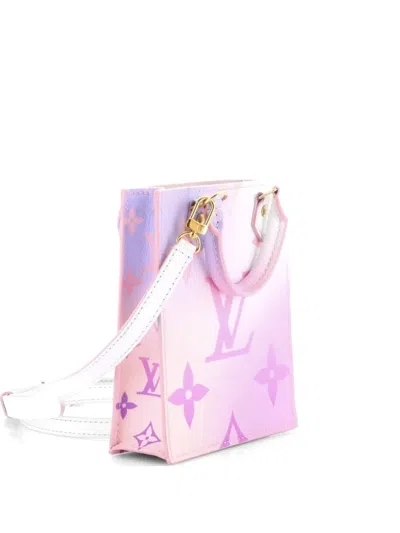 Pre-owned Louis Vuitton Petit Sac Plat Bag Spring In The City Monogram Giant Canvas Crossbody Bag