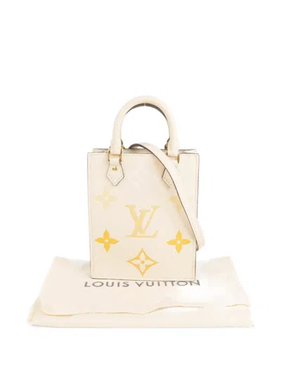 Pre-owned Louis Vuitton Petit Sac Plat Calfskin Tote Bag In Neutral