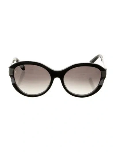 Pre-owned Louis Vuitton Petit Soupçon Oversize Sunglasses In Black
