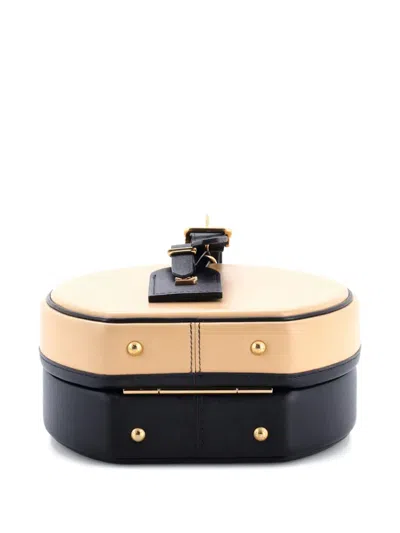 Pre-owned Louis Vuitton Petite Boite Chapeau Bag Calfskin Shoulder Bag In Black