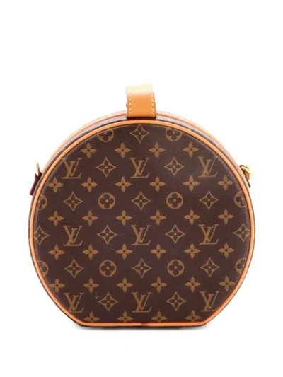 Pre-owned Louis Vuitton Petite Boite Chapeau Bag Monogram Canvas Crossbody Bag In Brown