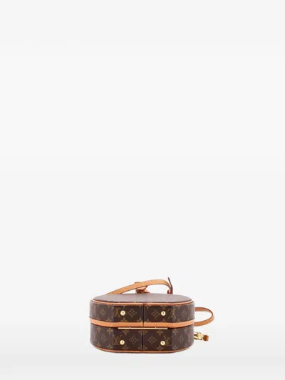 Pre-owned Louis Vuitton Petite Boite Chapeau Bag Monogram Canvas Crossbody Bag In Brown