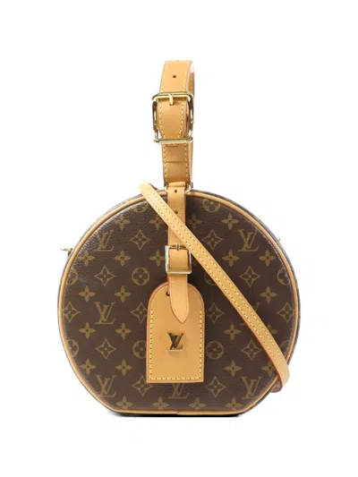 Pre-owned Louis Vuitton Petite Boite Chapeau Monogram Canvas Crossbody Bag In Brown