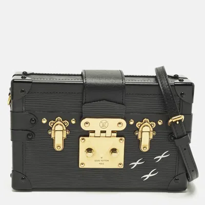 Pre-owned Louis Vuitton Petite Malle Black Epi Leather Clutch Bag
