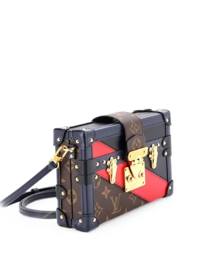 Pre-owned Louis Vuitton Petite Malle Handbag Limited Edition Monogram Canvas Clutch Bag In Multi