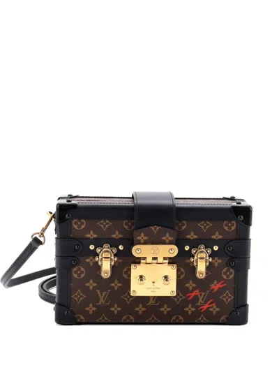 Pre-owned Louis Vuitton Petite Malle Handbag Monogram Canvas Clutch Bag In Brown