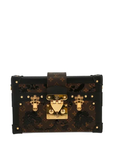 Pre-owned Louis Vuitton Petite Malle Monogram Shoulder Bag In Brown