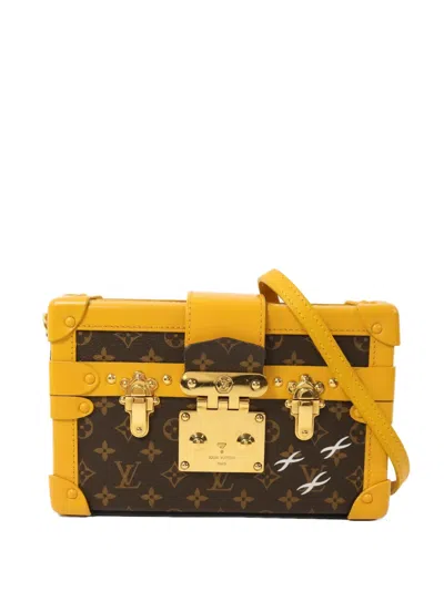 Pre-owned Louis Vuitton Petite Malle Monogram Shoulder Bag In Brown