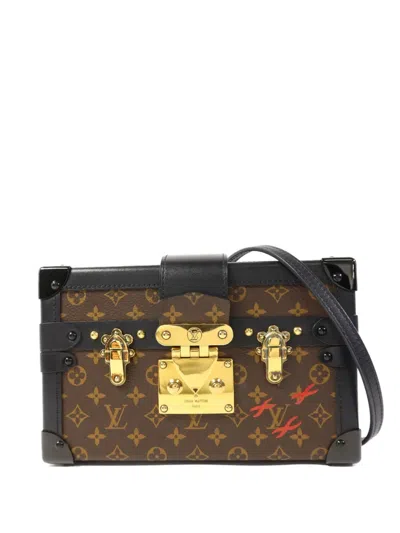 Pre-owned Louis Vuitton Petite Malle Monogram Tote Bag In Brown