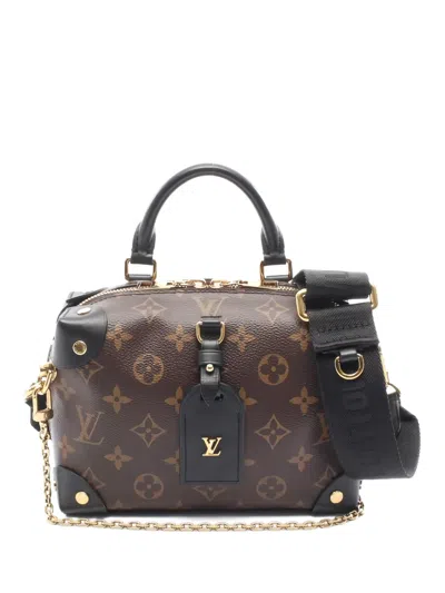 Pre-owned Louis Vuitton Petite Malle Souple Monogram Tote Bag In Brown