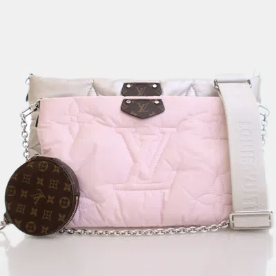 Pre-owned Louis Vuitton Pillow Multi Pochette Accessoires Pink/silver Econyl Nylon Crossbody Bag