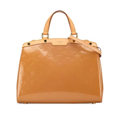 Pre-owned Louis Vuitton Pink Beige Rose Velours Patent Leather Leather Handbag Shoulder Bag ()