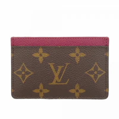 Pre-owned Louis Vuitton Pink Card Case () In Multi