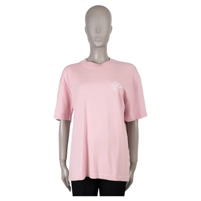 Pre-owned Louis Vuitton Pink Cotton 2025 Embroidered Jersey Shirt M