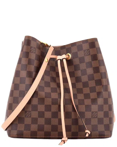 Louis Vuitton Pink Damier & Leather Neonoe Mm (authentic Pre-loved)