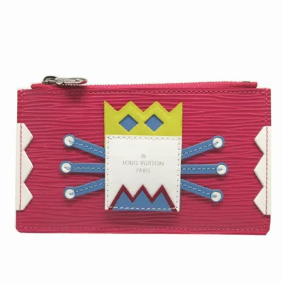 Pre-owned Louis Vuitton Pink Epi Leather Coin Purse/coin Case ()