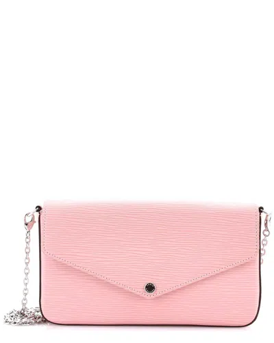 Pre-owned Louis Vuitton Pink Epi Leather Felicie Pochette (authentic Pre-loved)