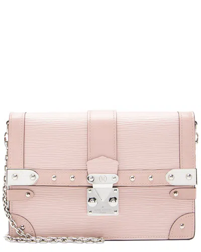 Pre-owned Louis Vuitton Pink Epi Leather Trunk Chain Wallet (authentic Pre-loved)