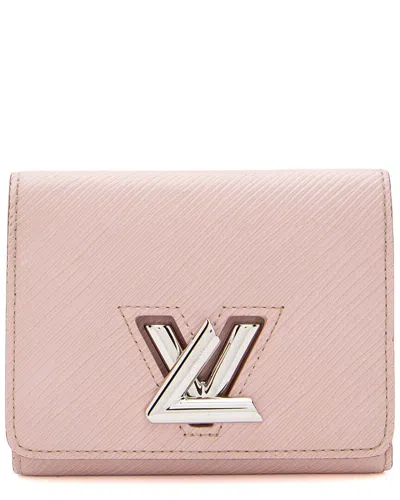 Pre-owned Louis Vuitton Pink Epi Leather Twist Compact Wallet (authentic Pre-loved)